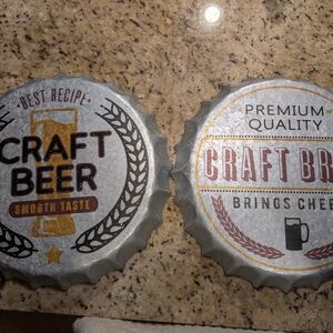 Craft Beer Bottle Cap Wall Decor (2) CBK